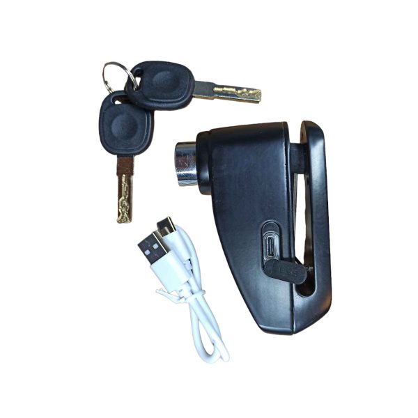 قفل دیسک موتور سیکلت آژیر دار motolock | شارژر دار