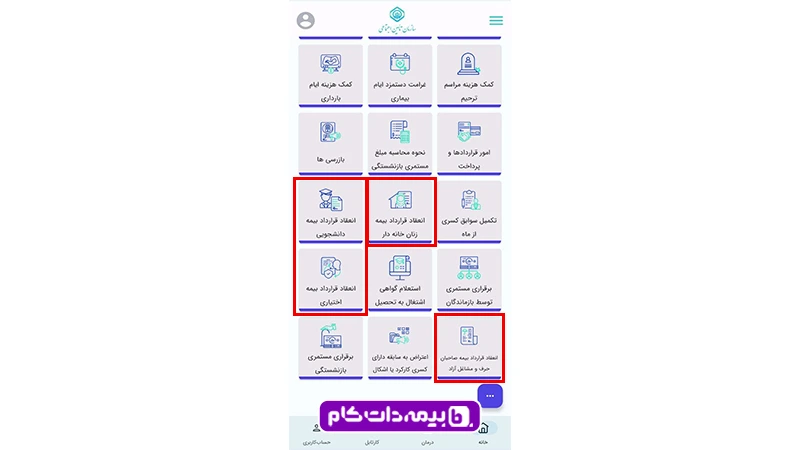 انعقاد قرارداد نسبت به مشاغل مختلف